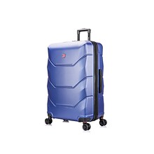 DUKAP ZONIX PC/ABS Plastic 4-Wheel Spinner Luggage, Blue (DKZON00L-BLU)