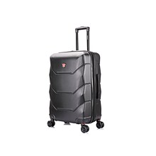 DUKAP ZONIX PC/ABS Plastic 4-Wheel Spinner Luggage, Black (DKZON00M-BLK)