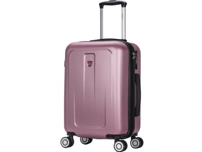 DUKAP Crypto 19.75 Hardside Carry-On Suitcase, 4-Wheeled Spinner, TSA Checkpoint Friendly, Rose Gol