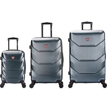 DUKAP ZONIX PC/ABS Plastic Luggage Set, Green (DKZONSML-GRE)