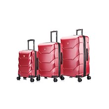 DUKAP ZONIX PC/ABS Plastic Luggage Set, Wine (DKZONSML-WIN)