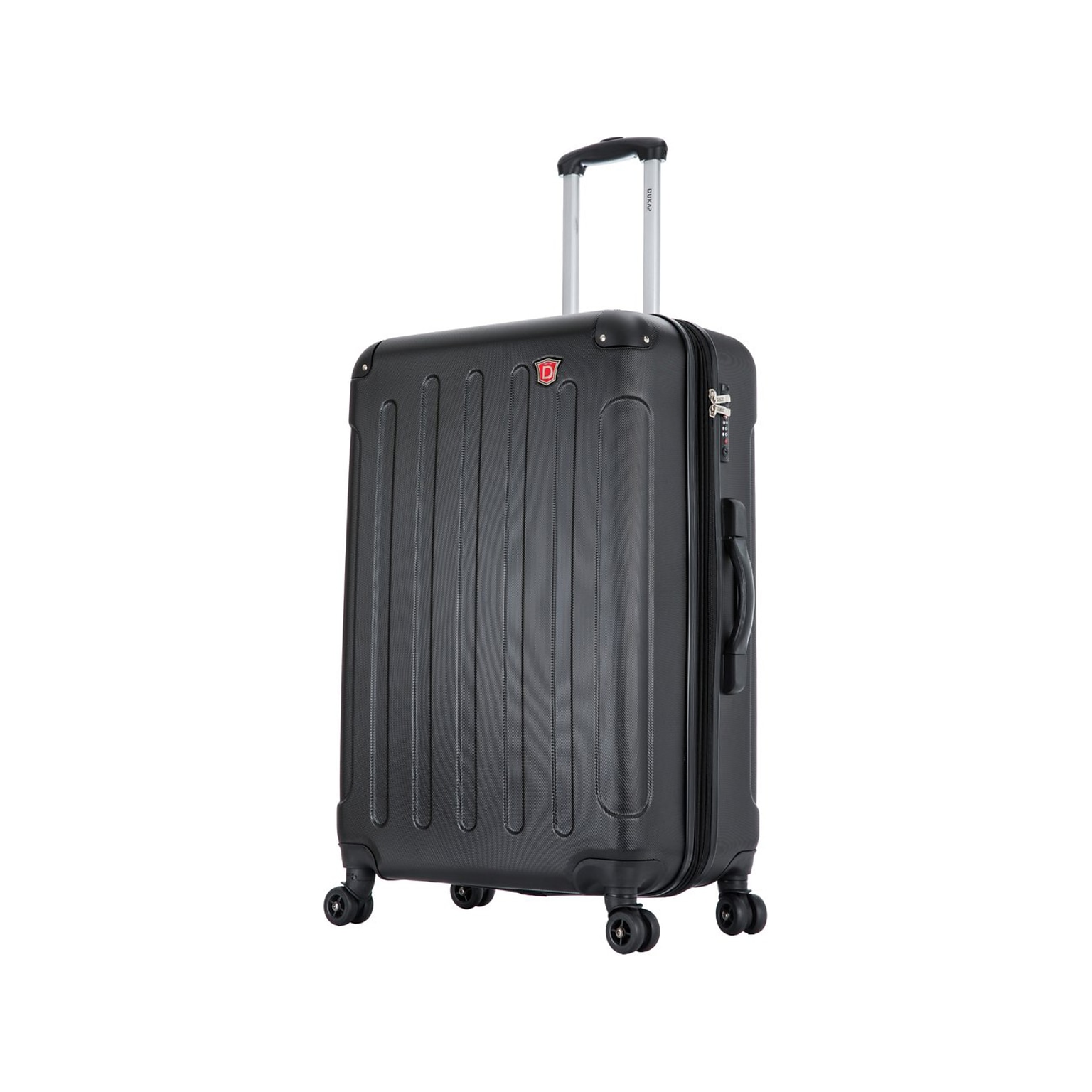 DUKAP Intely 27.25 Hardside Suitcase, 4-Wheeled Spinner, TSA Checkpoint Friendly, Black (DKINT00M-BLK)