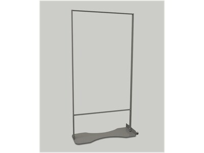 Frontline SwiftScreen SOLO Freestanding Privacy Divider, 74H x 30W, Clear (INE448531)