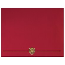 Great Papers Classic Crest Certificate Holders, 12 x 9.38, Red, 25/Pack (903031PK5)
