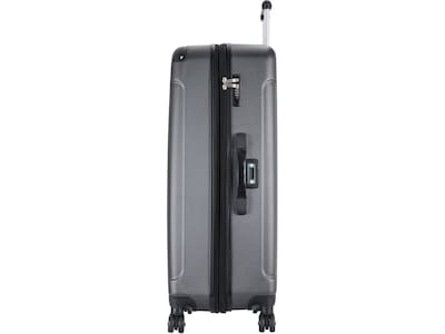DUKAP Intely 33" Hardside Suitcase, 4-Wheeled Spinner, TSA Checkpoint Friendly, Gray (DKINT00L-GRE)