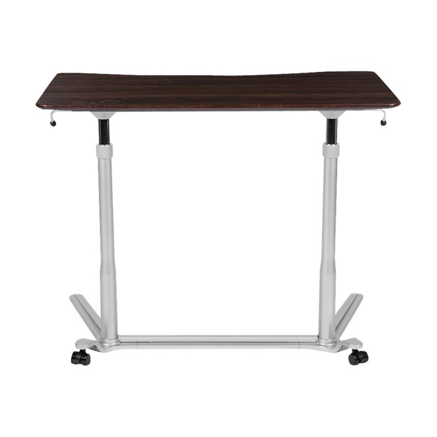 Flash Furniture Merritt 37W Rectangular Adjustable Standing Computer Desk, Dark Wood Grain (NANIP61DKW)