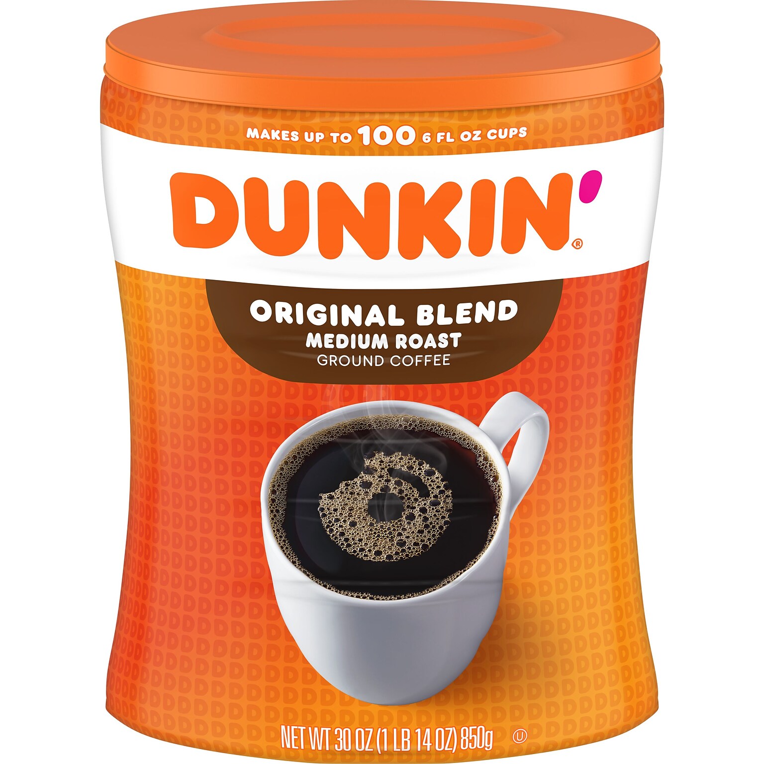 Dunkin Original Blend Ground Coffee, Medium Roast, 30 oz. Canister (8133401102)