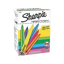 Sharpie Stick Highlighter, Chisel Tip, Assorted, 36/Pack (2133497)