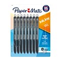 Paper Mate InkJoy Retractable Gel Pen, Fine Point, Black Ink, 8/Pack (1968613)