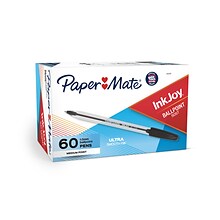 Paper Mate InkJoy 50ST Ballpoint Pen, Medium Point, Black, 60/Pack (2013311)