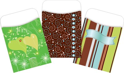 Barker Creek Earth Day Library Pockets, Assorted Designs, 90/Set (4073)