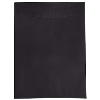 JAM Paper 9 x 12 Open End Catalog Envelopes, Black, 50/Pack (v01225i)