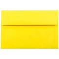 JAM Paper A10 Colored Invitation Envelopes, 6 x 9.5, Yellow Recycled, Bulk 250/Box (28038H)