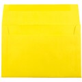 JAM Paper A10 Colored Invitation Envelopes, 6 x 9.5, Yellow Recycled, 50/Pack (28038I)