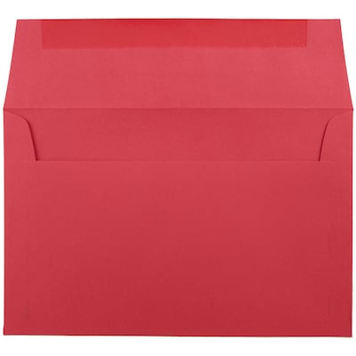 JAM Paper A9 Colored Invitation Envelopes, 5.75 x 8.75, Red Recycled, 50/Pack (14257I)