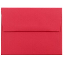 JAM Paper® A2 Colored Invitation Envelopes, 4.375 x 5.75, Red Recycled, 25/Pack (15845)