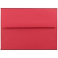 JAM Paper A6 Colored Invitation Envelopes, 4.75 x 6.5, Red Recycled, 25/Pack (67503)