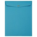 JAM Paper® 10 x 13 Open End Catalog Colored Envelopes with Clasp Closure, Blue Recycled, 100/Pack (8