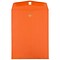 JAM Paper 10 x 13 Open End Catalog Colored Envelopes with Clasp Closure, Orange Recycled, 10/Pack