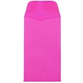 JAM Paper #5.5 Coin Business Colored Envelopes, 3.125 x 5.5, Ultra Fuchsia Pink, 100/Pack (356730545