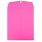 JAM Paper 10" x 13" Open End Catalog Colored Envelopes with Clasp Closure, Ultra Fuchsia Pink, 10/Pack (900909026B)