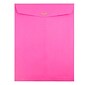 JAM Paper 10" x 13" Open End Catalog Colored Envelopes with Clasp Closure, Ultra Fuchsia Pink, 10/Pack (900909026B)
