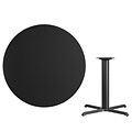 Flash Furniture 42 Laminate Round Table Top, Black w/33 x 33 Table-Height Base (XURD42BKT3333)