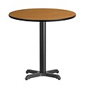 Flash Furniture 30L Round Table with 22W Table Height Base, Natural Laminate (XURD30NTT2222)