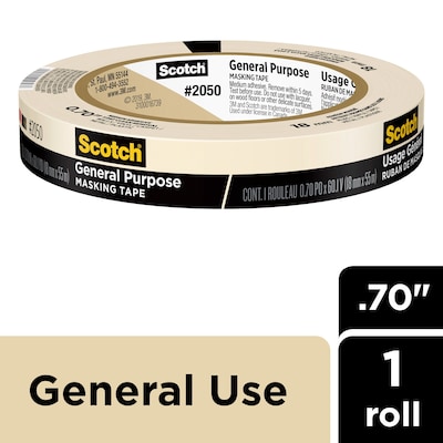 Scotch General Purpose Masking Tape, 0.70 x 60.1 yds. (2050-18AP)