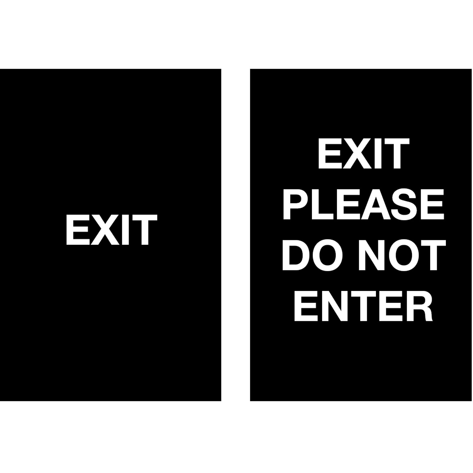 Queue Solutions Exit/Exit - Please Do Not Enter Temporary Traffic Control Sign, 11 x 7, Acrylic (SD711-22)