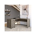 kathy ireland® Home by Bush Furniture Cottage Grove 60 L-Shaped Desk with Drawer, Restored Gray (CG