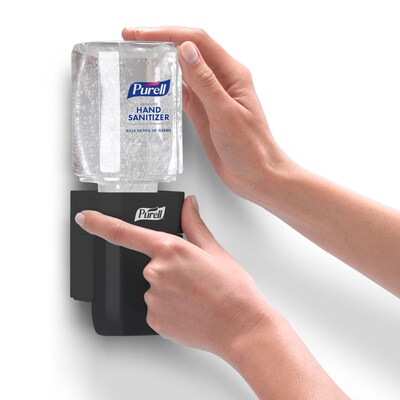 PURELL ES1 Dispenser Starter Kit, Push-Style Hand Sanitizer Dispenser, 450 mL Gel Refill Included, Graphite (4424-D6)