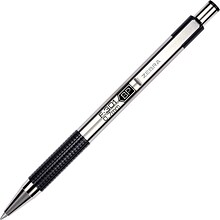 Zebra F-301 Retractable Ballpoint Pen, Fine Point, 0.7mm, Black Ink, Dozen (ZEB27110)