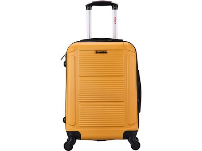 InUSA Pilot 22" Hardside Carry-On Suitcase, 4-Wheeled Spinner, Mustard (IUPIL00S-MUS)