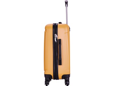 InUSA Pilot 22" Hardside Carry-On Suitcase, 4-Wheeled Spinner, Mustard (IUPIL00S-MUS)
