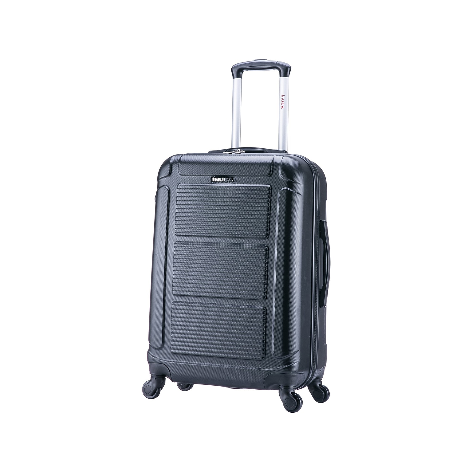InUSA Pilot 26 Hardside Suitcase, 4-Wheeled Spinner, Black (IUPIL00M-COA)