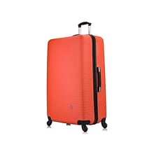 InUSA Royal Extra Large Plastic 4-Wheel Spinner Luggage, Orange (IUROY00XL-ORG)