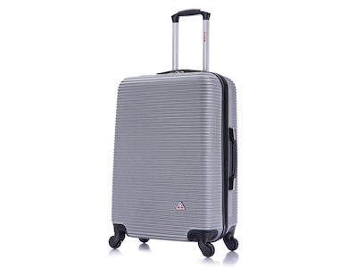 InUSA Royal 26 Hardside Suitcase, 4-Wheeled Spinner, Silver (IUROY00M-SIL)