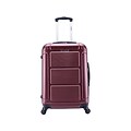 InUSA Pilot Medium Plastic 4-Wheel Spinner Luggage, Wine (IUPIL00M-WIN)