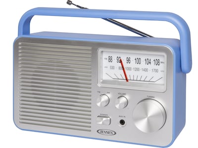 Jensen MR-750 Portable AM/FM Radio, Blue