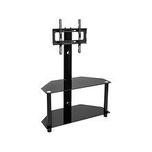 Mount-It! Steel Pedestal TV Stand, Screens up to 55, Black (MI-1860)
