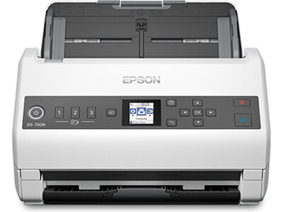 Epson DS-730N Duplex Document Scanner, White/Black (B11B259201)