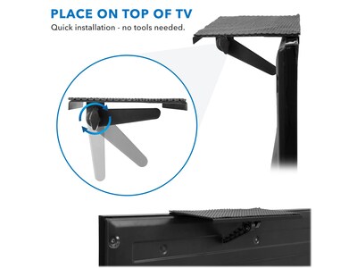 Mount-It! Plastic/Steel TV Top Shelf, Black (MI-897)