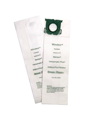 Green Klean Triple Layer Filter Bag for Windsor Sensor & Versamatic Plus Uprights, 10/Pk (GK-5300-P)