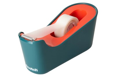 Scotch® Desktop Tape Dispenser, Green/Orange (MMMC18MNTO)