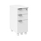 Safco Resi Ped 3-Drawer Mobile Vertical File Cabinet, Letter Size, Lockable, White (RESPEDWH)
