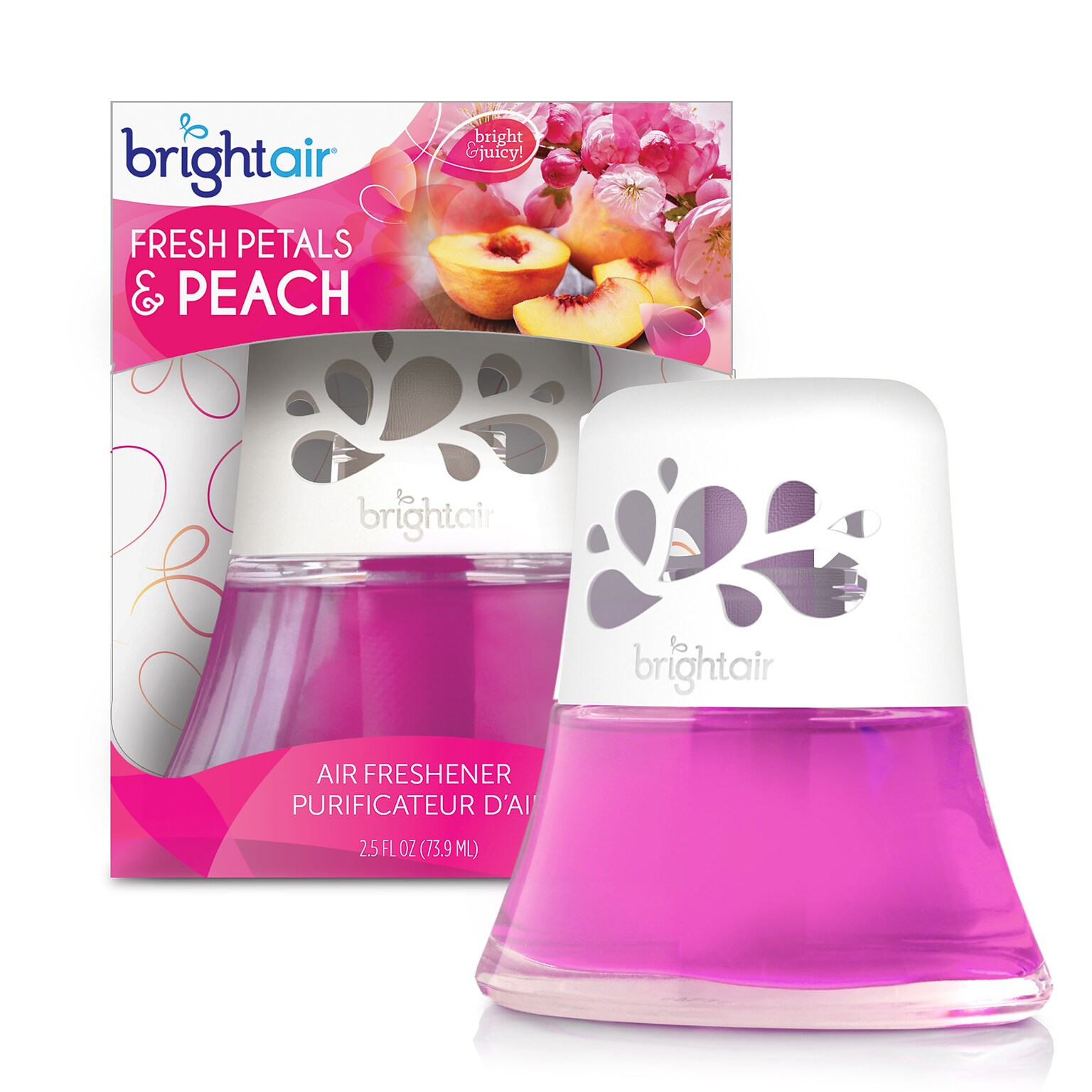 Bright Air Scented Oil & Holder, Fresh Petals & Peach (900134)