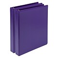 Samsill Fashion 1 3-Ring View Binders, Purple, 2/Pack (U86308)