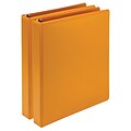 Samsill Fashion 1 3-Ring View Binders, Coral Orange, 2/Pack (U86373)