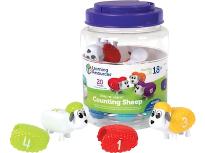 Learning Resources Snap-n-Learn Counting Sheep, 5.4 x 4.5 x 0.85, Assorted Colors (LER6712)
